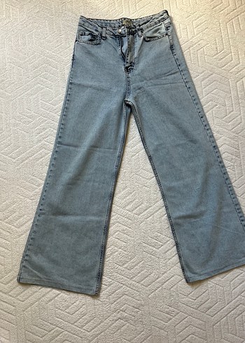 Diğer Acik Mavi Yuksek Bel Denim Jean