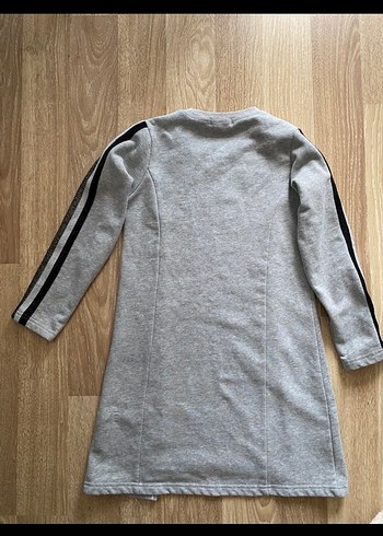 Kız Çocuk Gri Uzun Kollu Elbise - Görsel 5