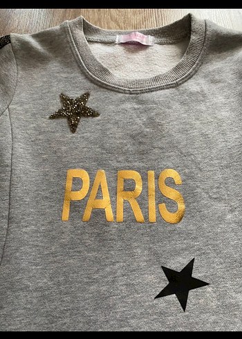 Kız Çocuk Gri Uzun Kollu Elbise - Görsel 2