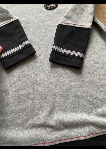 Gri Uzun Kollu Kız Çocuk Elbise - Görsel 4