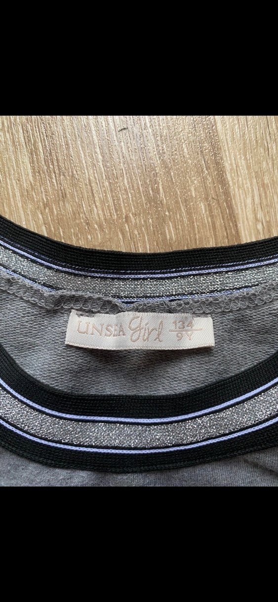 Gri Uzun Kollu Kız Çocuk Elbise - Görsel 3