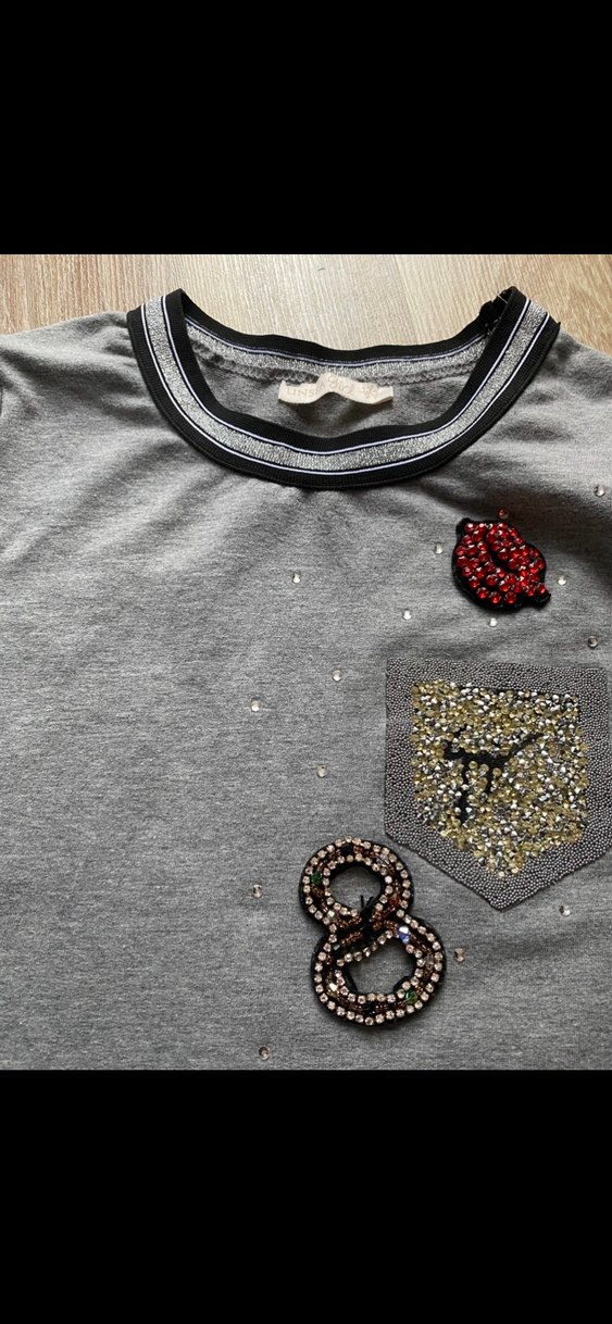 Gri Uzun Kollu Kız Çocuk Elbise - Görsel 2