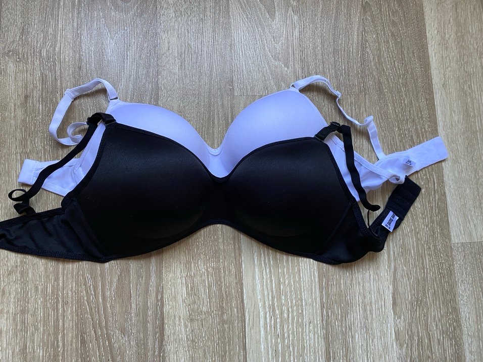 2li Dolgusuz Sütyen Takımı Siyah Beyaz - Görsel 2