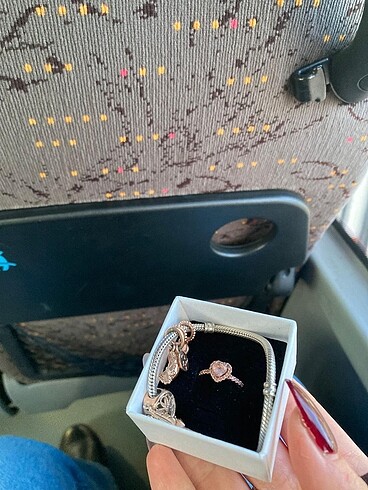 Beden beyaz Renk Pandora bileklik orjinal 4 charmlı
