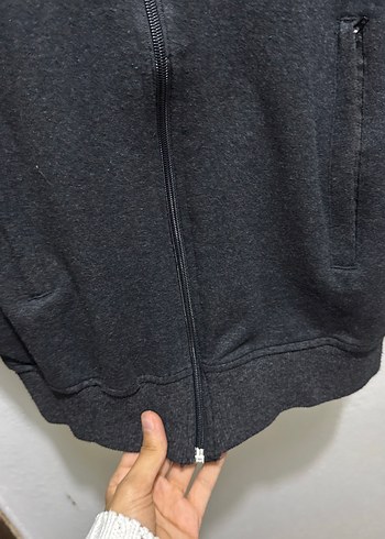 Siyah Fermuarlı Erkek Sweatshirt - Görsel 5