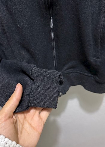 Siyah Fermuarlı Erkek Sweatshirt - Görsel 6