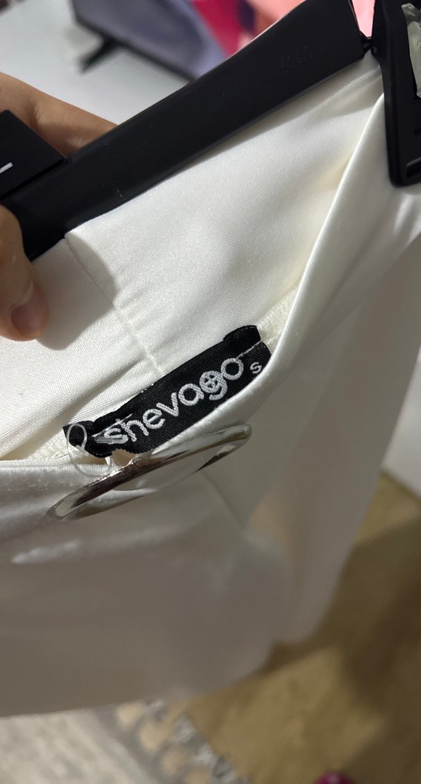 Beyaz Kadın Kumaş Pantolon Kemerli - Görsel 4