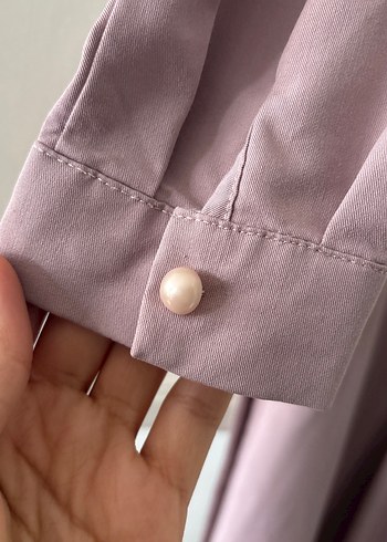 Gül kurusu Kadın Uzun Elbise, Fırfırlı, Uzun Kollu - Görsel 2