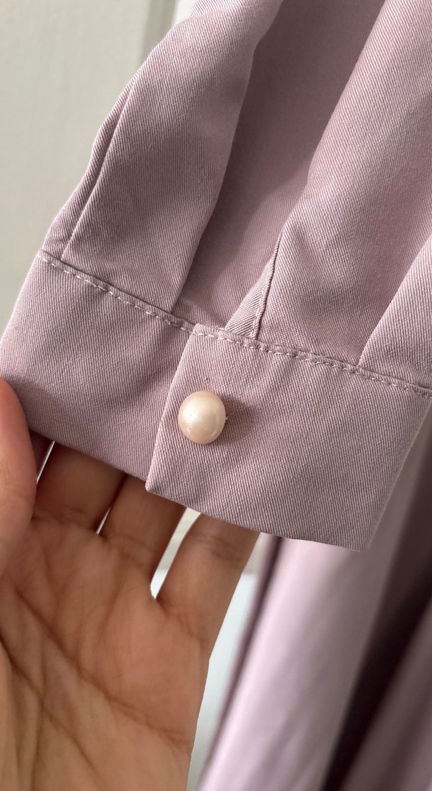 Gül kurusu Kadın Uzun Elbise, Fırfırlı, Uzun Kollu - Görsel 2