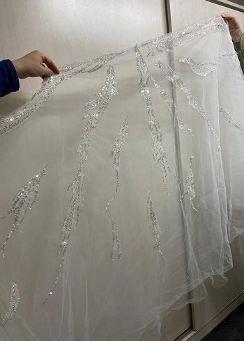 Uzun Kollu Beyaz Prenses Gelinlik - Görsel 12