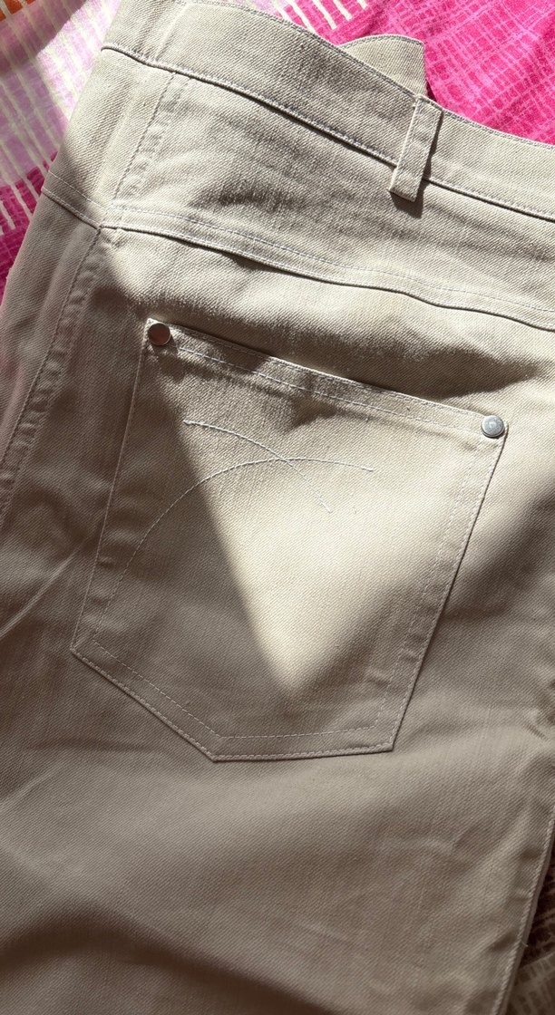 Bej Keten Kadın Mini Şort - Görsel 4