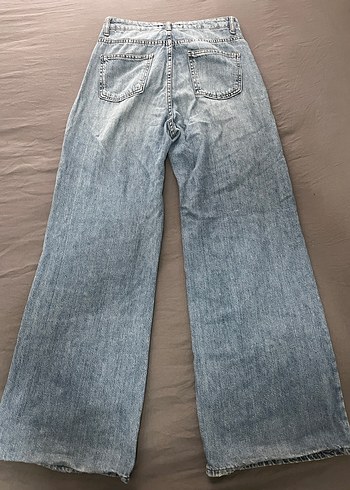 Kadın Geniş Kesim Midi Denim Pantolon - Görsel 2