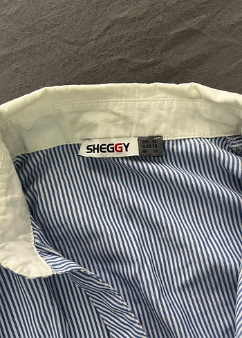 Düğmeli Uzun Kollu Mavi Kadın Gömlek - Görsel 2