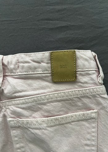 Pudra rengi  Kadın Keten Pantolon Regular Fit - Görsel 3