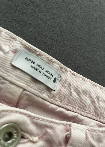 Pudra rengi  Kadın Keten Pantolon Regular Fit - Görsel 2