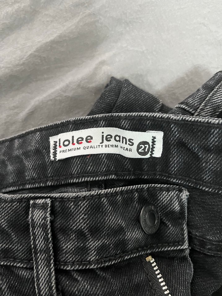 Siyah Midi Kadın Denim Pantolon - Görsel 3