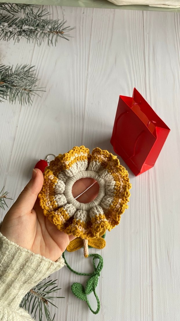 Bohem Örgü Anahtarlık ve Saç Tokası Seti - Görsel 4