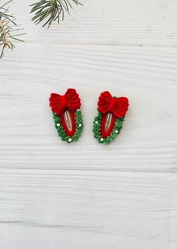 Yılbaşı temalı kız çocuk çıt çıt toka - Görsel 3