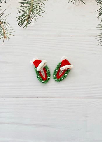 Yılbaşı temalı kız çocuk çıt çıt toka - Görsel 4