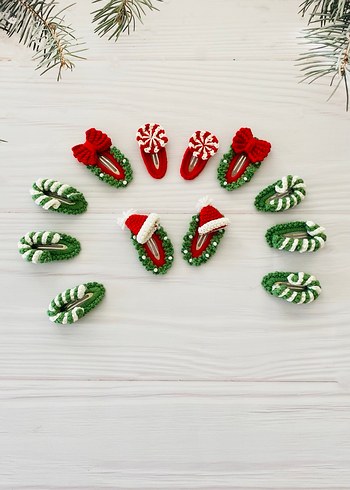 Yılbaşı temalı kız çocuk çıt çıt toka - Görsel 2