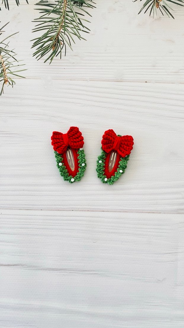 Yılbaşı temalı kız çocuk çıt çıt toka - Görsel 3