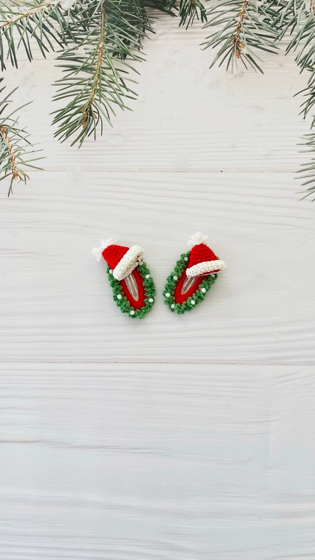 Yılbaşı temalı kız çocuk çıt çıt toka - Görsel 4