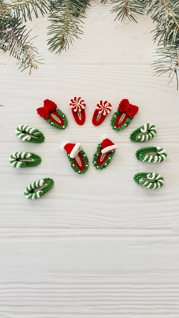 Yılbaşı temalı kız çocuk çıt çıt toka - Görsel 2