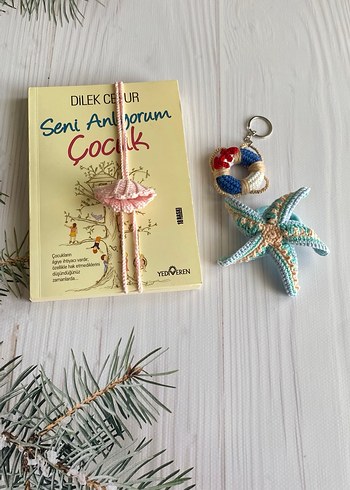 Kitap ayracı, anahtarlık , deniz yıldızı saç tokası - Görsel 2