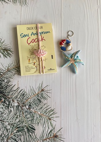 Kitap ayracı, anahtarlık , deniz yıldızı saç tokası - Görsel 3