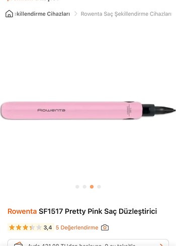 Diğer Rowenta SF1517 Pembe Saç Düzleştirici
