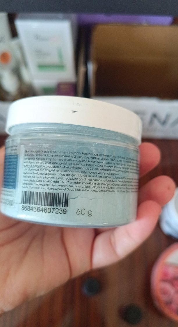 Hyaluronik Asitli Nemlendirici Peeling Toz Maske - Görsel 2