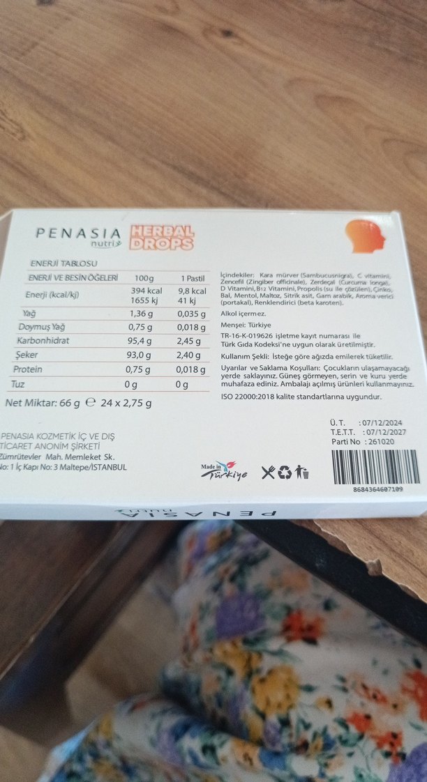 Penasia Herbal Drops Portakallı 24 Adet - Görsel 4