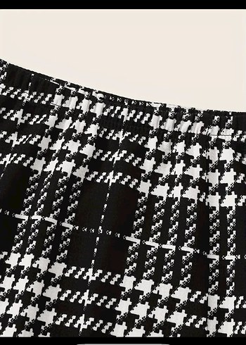 Ekoseli Pilili Midi Mini Etek - Görsel 3