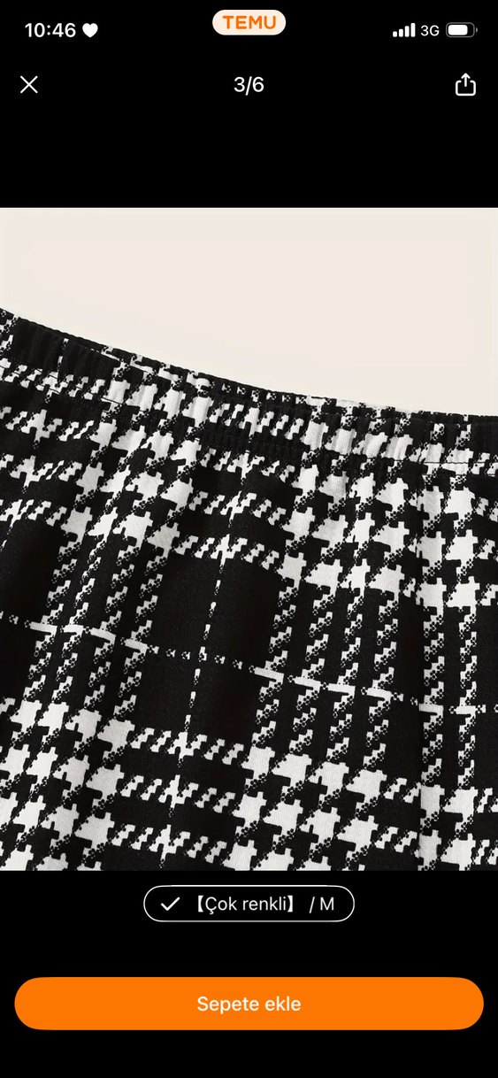 Ekoseli Pilili Midi Mini Etek - Görsel 3