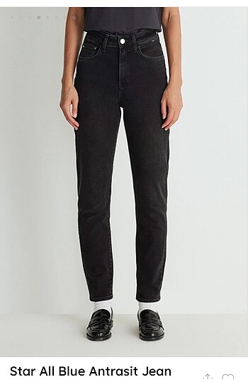 Star all blue antrasit mom jean
