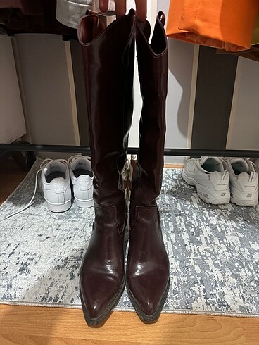Mango Bordo çizme