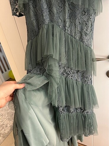 Mint yeşili abiye - Görsel 5