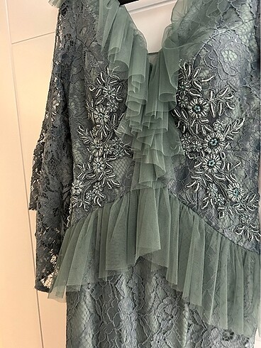 Mint yeşili abiye - Görsel 6