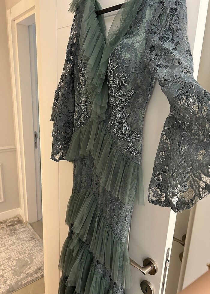 Mint yeşili abiye - Görsel 3