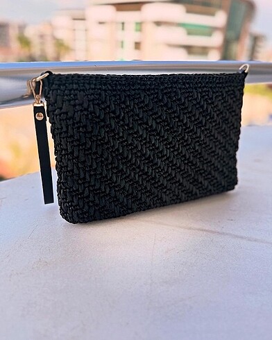 Siyah clutch çanta