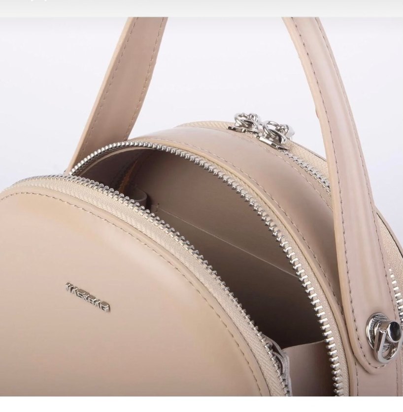 Bej Deri Kadın El Çantası - Görsel 4