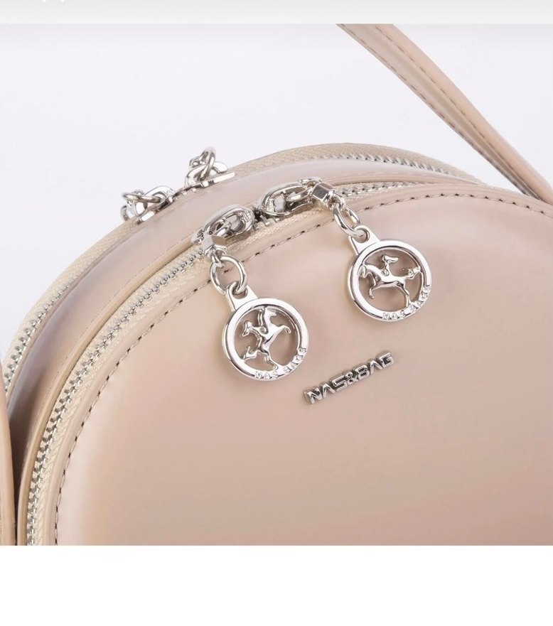 Bej Deri Kadın El Çantası - Görsel 2