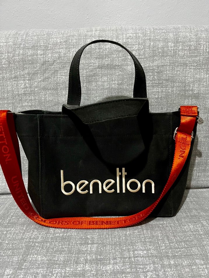 Benetton Siyah Baskılı Kadın El Çantası - Görsel 2