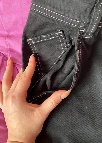 Siyah Kadın Bol Kesim Pantolon - Görsel 3