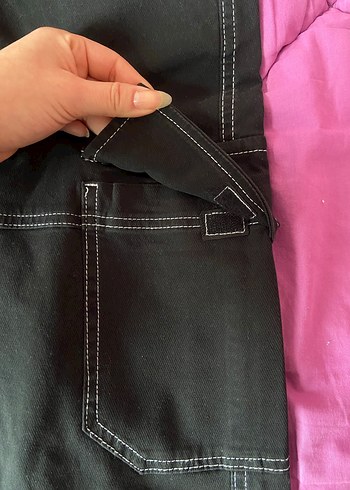 Siyah Kadın Bol Kesim Pantolon - Görsel 2