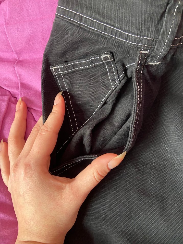 Siyah Kadın Bol Kesim Pantolon - Görsel 3