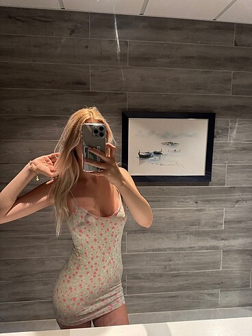s Beden Mini summer çiçekli elbise