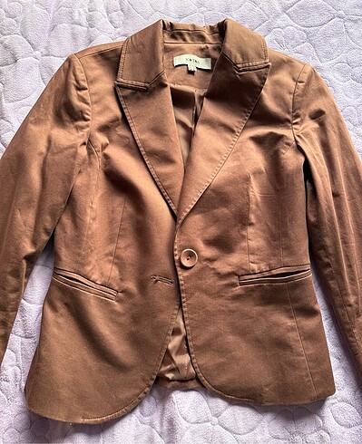 Koton Blazer Ceket Kahverengi Sonbaharlık