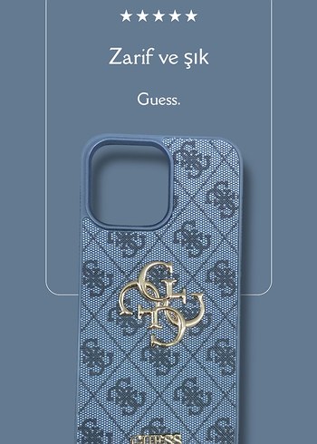 Guess Mavi Tokalı Telefon Kılıfı