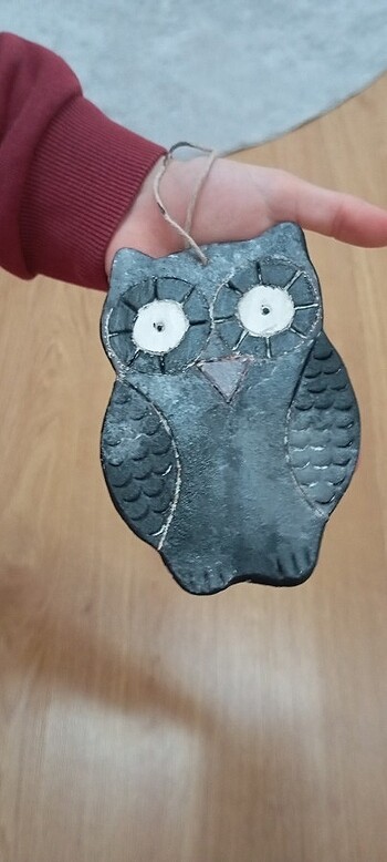 Siyah baykuş şekilde kapı süsü - Görsel 3